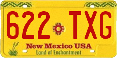 NM license plate 622TXG