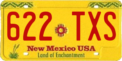 NM license plate 622TXS