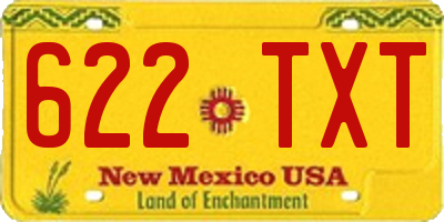 NM license plate 622TXT