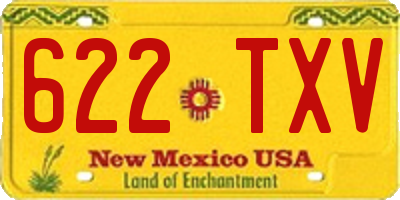 NM license plate 622TXV