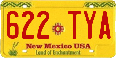 NM license plate 622TYA