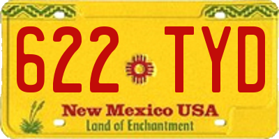 NM license plate 622TYD