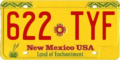 NM license plate 622TYF