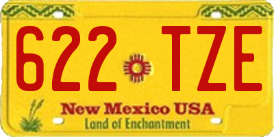 NM license plate 622TZE