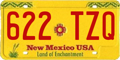 NM license plate 622TZQ