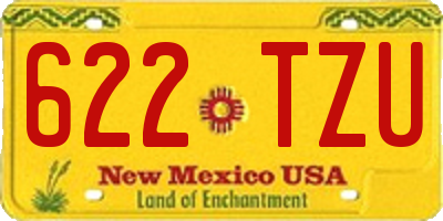 NM license plate 622TZU