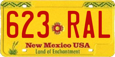 NM license plate 623RAL