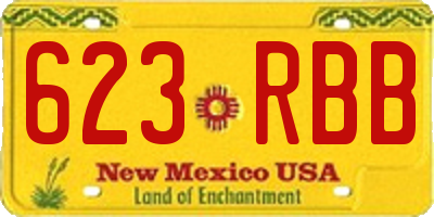 NM license plate 623RBB