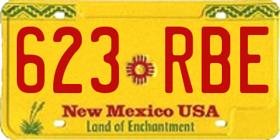 NM license plate 623RBE