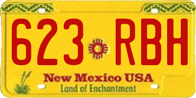 NM license plate 623RBH