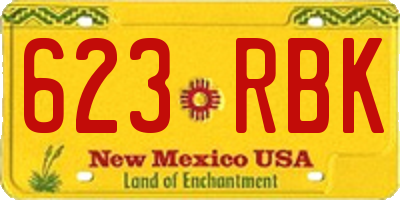 NM license plate 623RBK