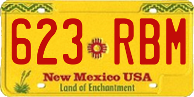 NM license plate 623RBM