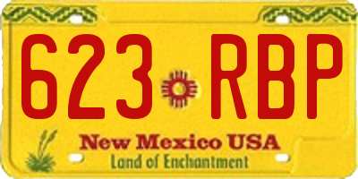 NM license plate 623RBP