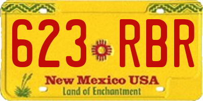 NM license plate 623RBR