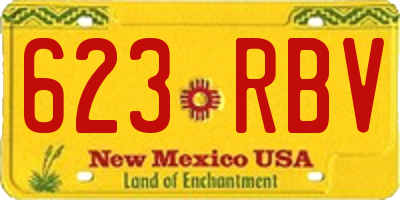 NM license plate 623RBV