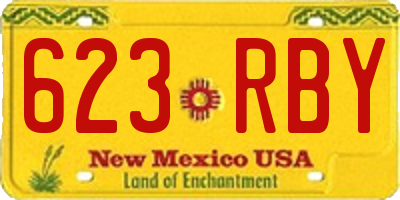 NM license plate 623RBY