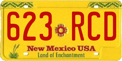 NM license plate 623RCD