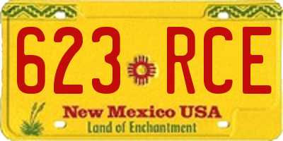 NM license plate 623RCE