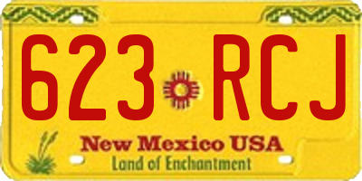 NM license plate 623RCJ