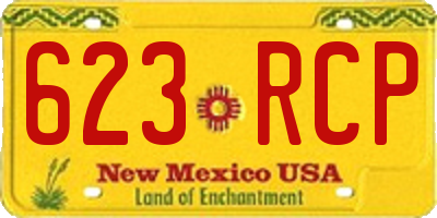 NM license plate 623RCP