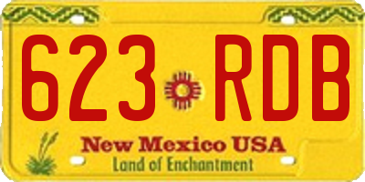 NM license plate 623RDB
