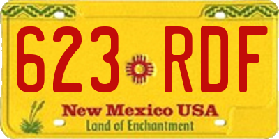 NM license plate 623RDF