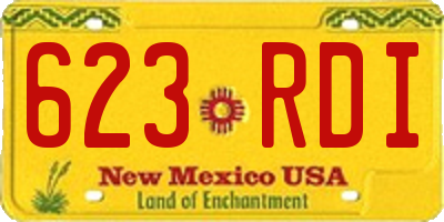 NM license plate 623RDI