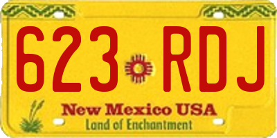 NM license plate 623RDJ