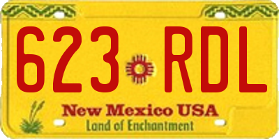 NM license plate 623RDL