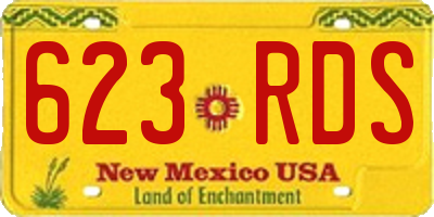 NM license plate 623RDS