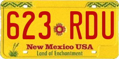 NM license plate 623RDU