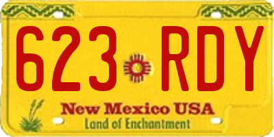 NM license plate 623RDY