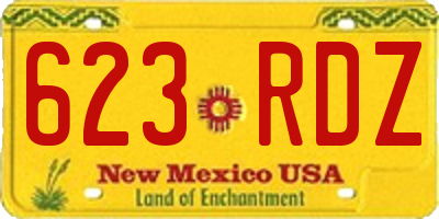 NM license plate 623RDZ