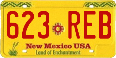 NM license plate 623REB