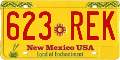 NM license plate 623REK