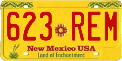 NM license plate 623REM