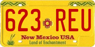 NM license plate 623REU