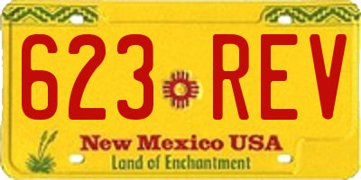 NM license plate 623REV