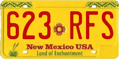 NM license plate 623RFS