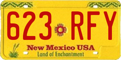 NM license plate 623RFY