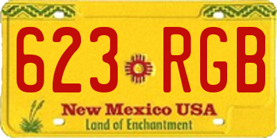 NM license plate 623RGB