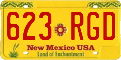 NM license plate 623RGD