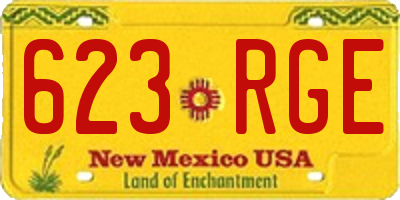 NM license plate 623RGE