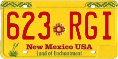 NM license plate 623RGI