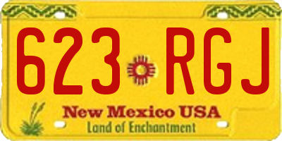 NM license plate 623RGJ