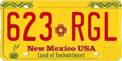 NM license plate 623RGL