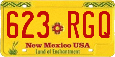 NM license plate 623RGQ