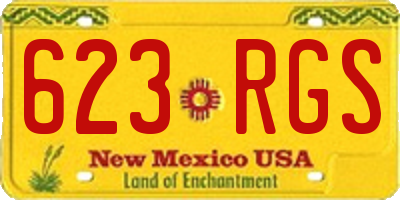 NM license plate 623RGS