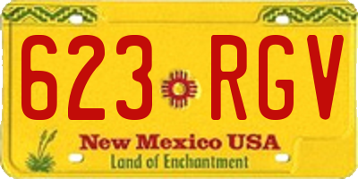 NM license plate 623RGV