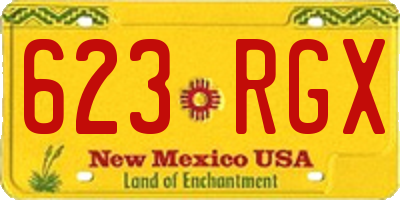 NM license plate 623RGX
